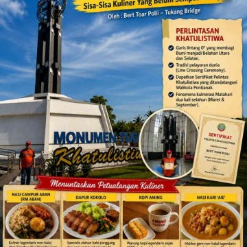 Akhiri Petualangan di Pontianak: Menyeberangi Khatulistiwa dan Menjelajahi Surga Kuliner