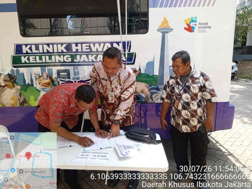 Kelurahan Kamal Muara Dukung Layanan Kesehatan Hewan Keliling untuk Warga