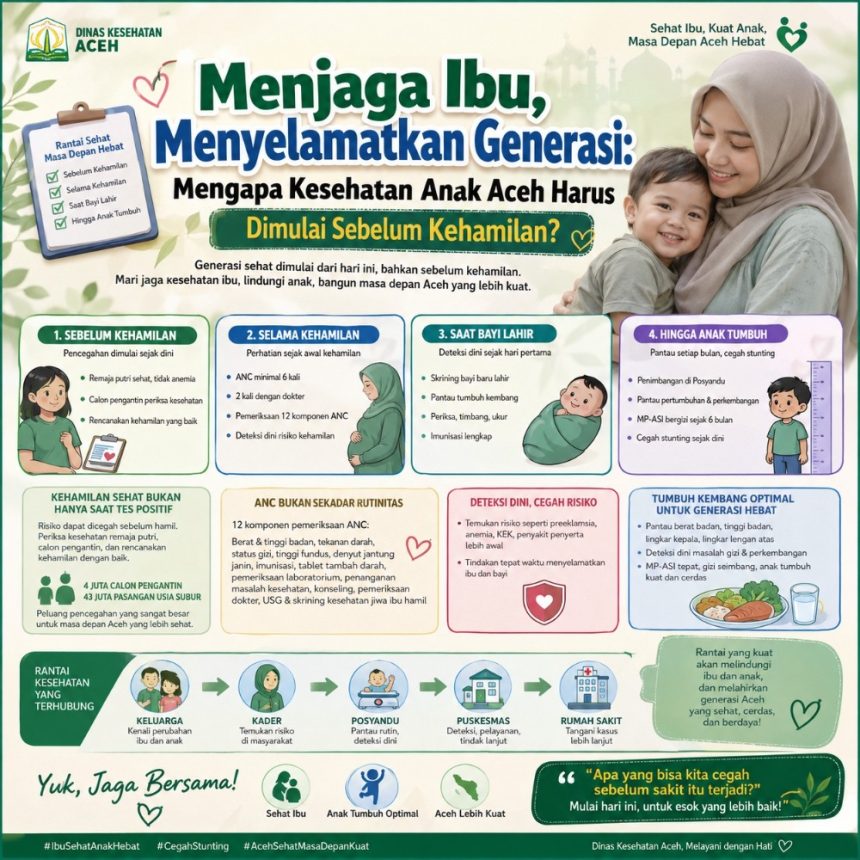 Kunci Generasi Sehat: Kesehatan Ibu Sejak Sebelum Hamil Demi Anak Aceh Kunci Generasi Sehat: Kesehatan Ibu Sejak Sebelum Hamil Demi Anak Aceh