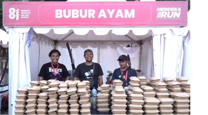 Merdeka Run Ramai Peminat, UMKM Kuliner Dedek Siapkan 4.800 Porsi Bubur Ayam