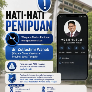Peringatan Hoaks: Nomor WhatsApp Mengatasnamakan Kepala Dinkes Jateng Beredar