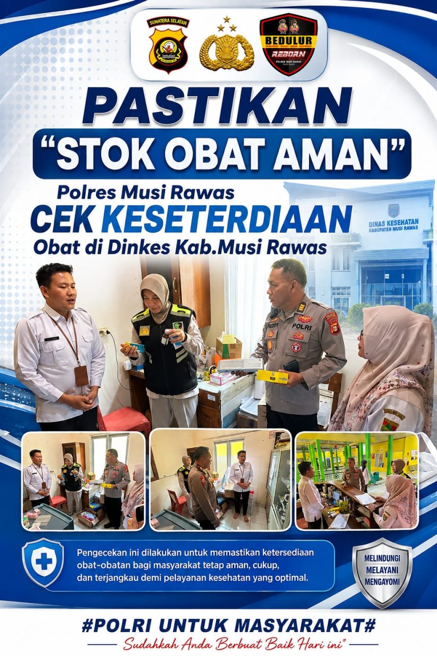 Polres Musi Rawas Lakukan Pengecekan Stok Obat dan Logistik Kesehatan di Dinkes