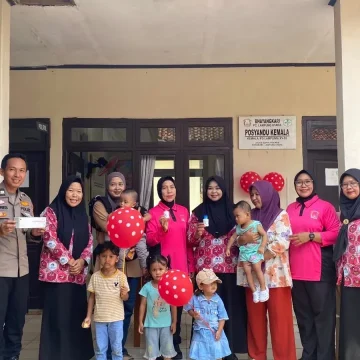 Posyandu Kemala Polres Lampung Utara Adakan Imunisasi dan Pemeriksaan Kesehatan untuk Balita