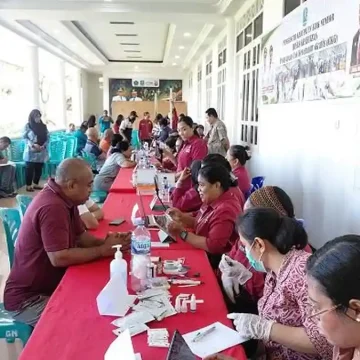 Ratusan Panitia HUT ke-81 RI di Biak Jalani Pemeriksaan Kesehatan
