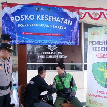 Antisipasi Erupsi Gunung Anak Krakatau, Polres Tangsel Dirikan Posko Kesehatan